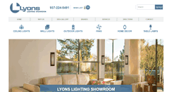 Desktop Screenshot of lyonslightingshowroom.com