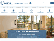 Tablet Screenshot of lyonslightingshowroom.com